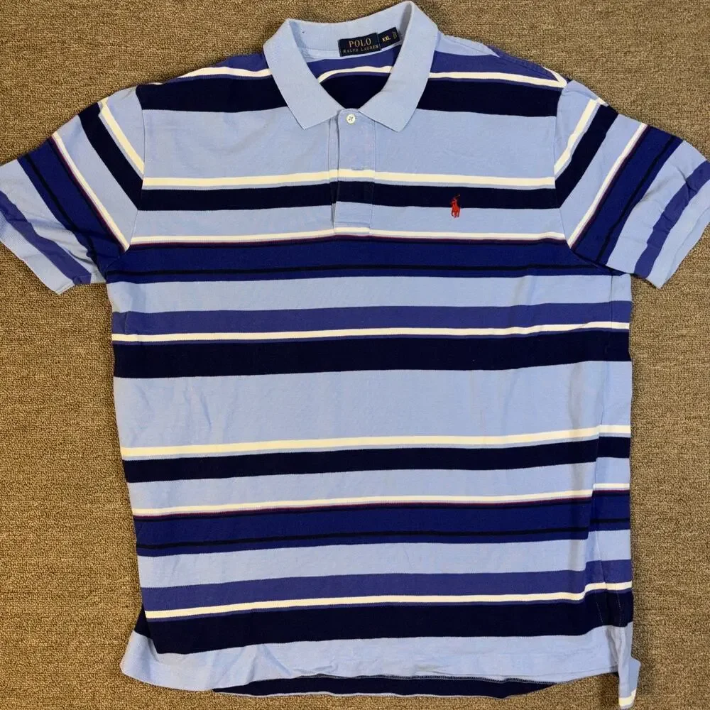 Polo Ralph Lauren Men’s Short Sleeve Polo Lot 3 Shirts Solid Strip Aztec 2XL